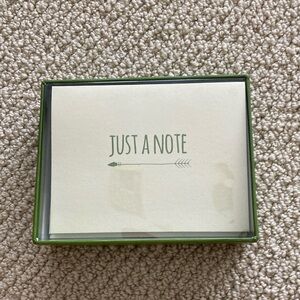 Stationery 15 Count “Just A Note” Greeting Cards Thank you Notes Envelopes NIB